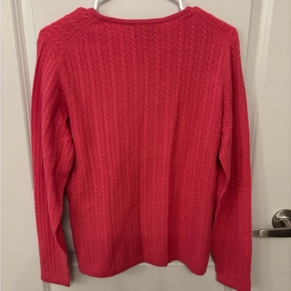 Charter Club 100% Cashmere cable knit pink sweater size S - Picture 8 of 9